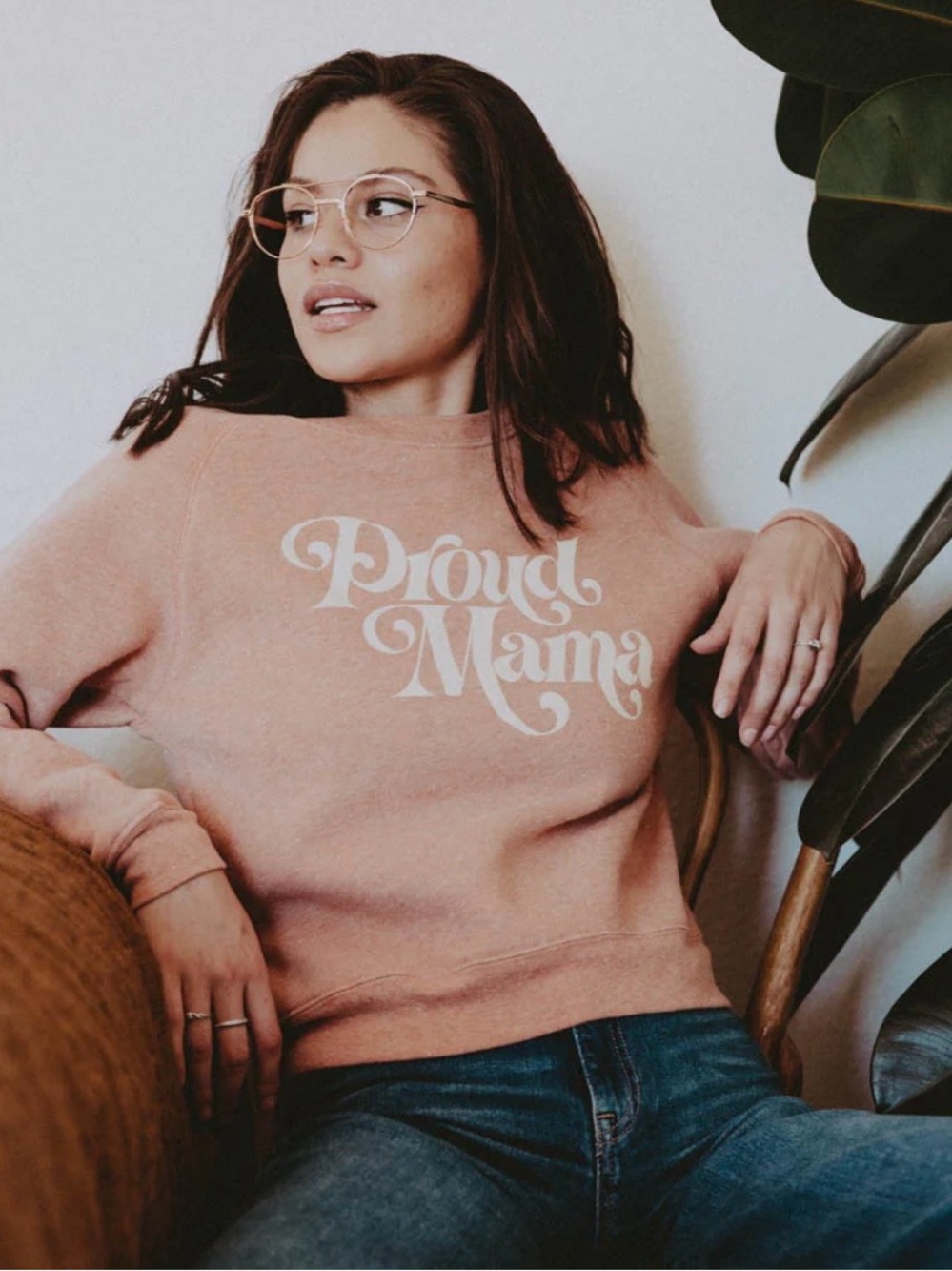Proud Mama Pink Crewneck Sweatshirt - Casual Pullover